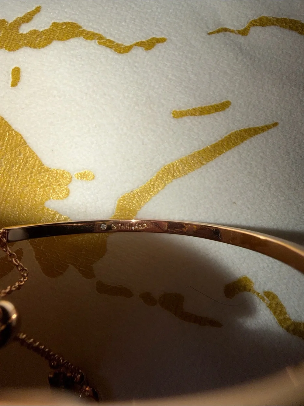 Coach Gold Tone Sliding Chain Bangle